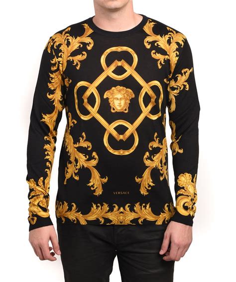 versace sweater black gold